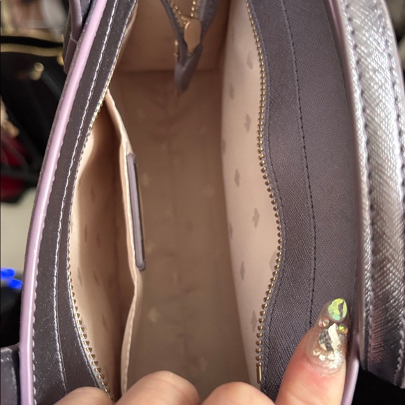 Kate Spade Lavender Glitter Tote Bag with crossbody strap - Picture 5 of 9